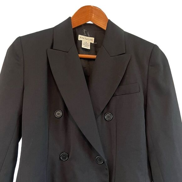 Ann Taylor 100% Wool Black Blazer | Size 2 Classic Tailored Jacket - Picture 5 of 8